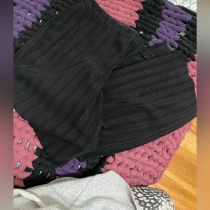 Black slacks pinstripes